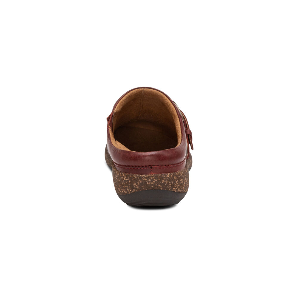 Aetrex Women's Libby Comfort Clogs - Burgundy | USA 173MFZM